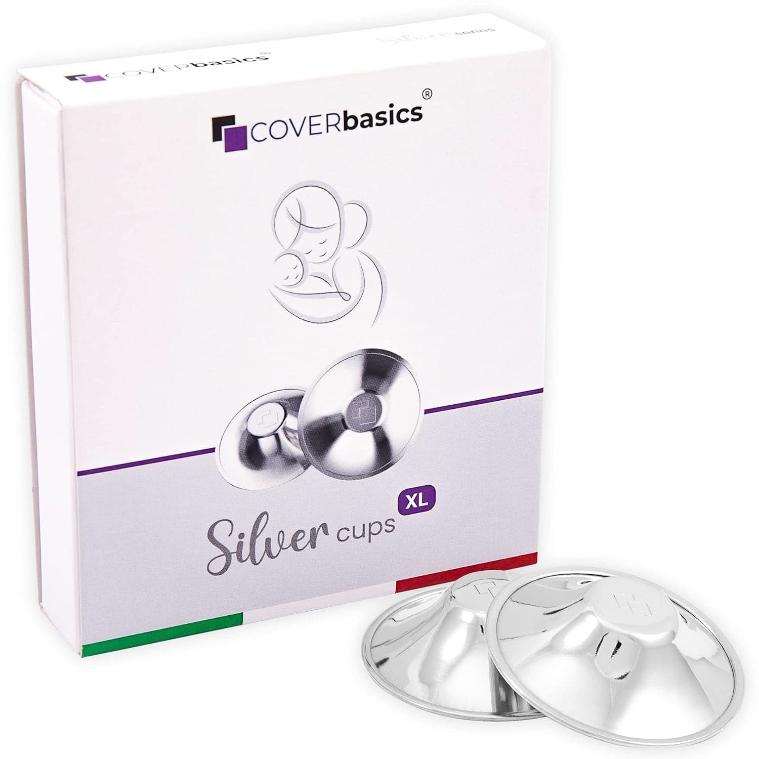 Silvercups Silberhütchen, Stillhütchen Aus Silber, Schützt Und Beruhigt Bei Wunden Und Empfindlichen Brustwarzen, Nickelfrei (Regular) Naty Shop