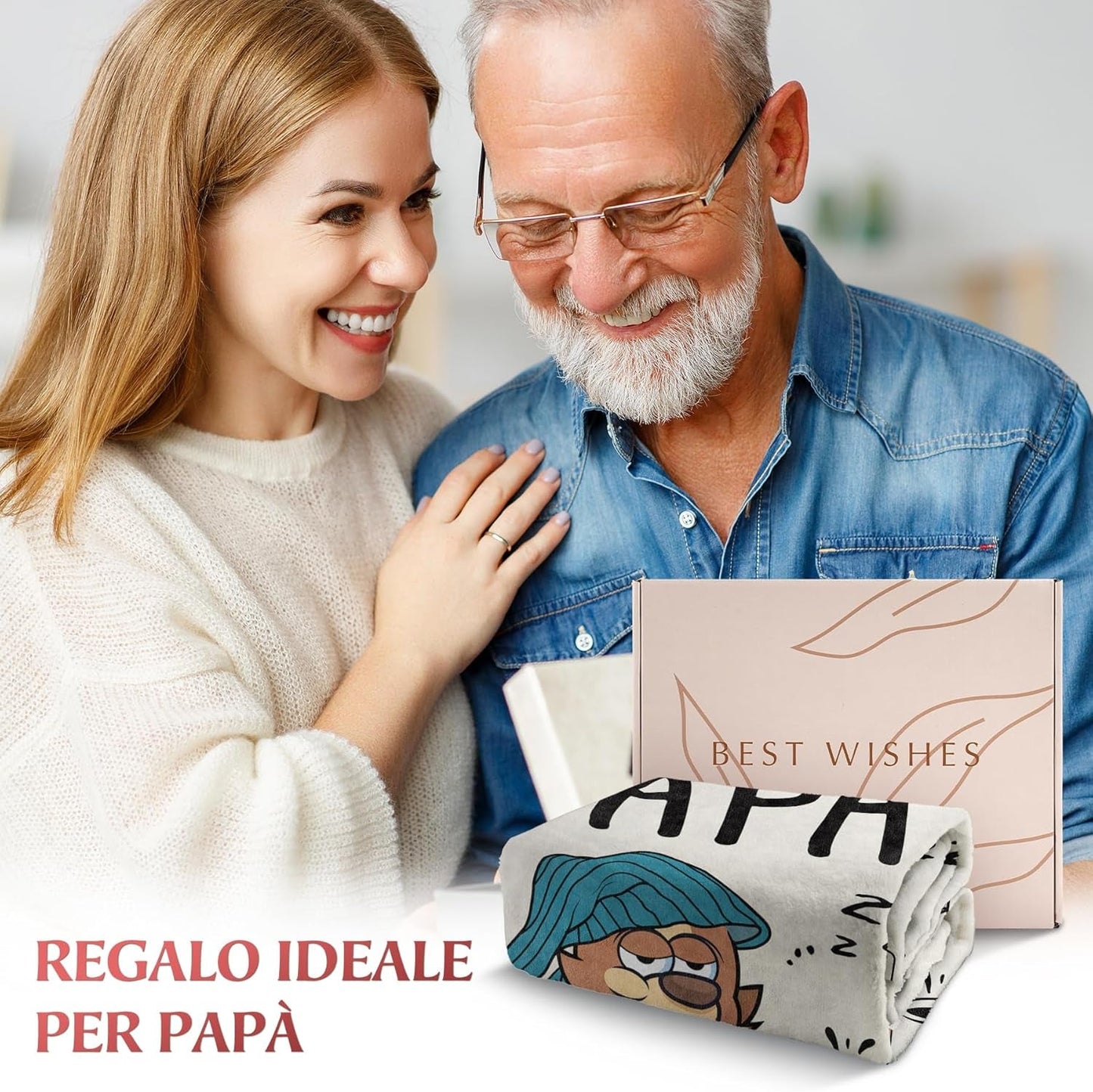 Musaecoin cadou tată, cadou tată ziua de naștere, idei de cadouri pentru tata, cadouri pentru tata, 50-60 inch flanel pătură, cadou de Crăciun pentru tata, cadou de Ziua Tatălui Paturi si Cuverturi musaecoin