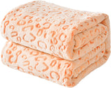 FY FIBER HOUSE flanel fleece throw, pătură din microfibră cu imprimare 3D ghepard, 228 X 274 cm, violet Plapumi si pilote Naty Shop Imprimeu leopard portocaliu 60 "X80"