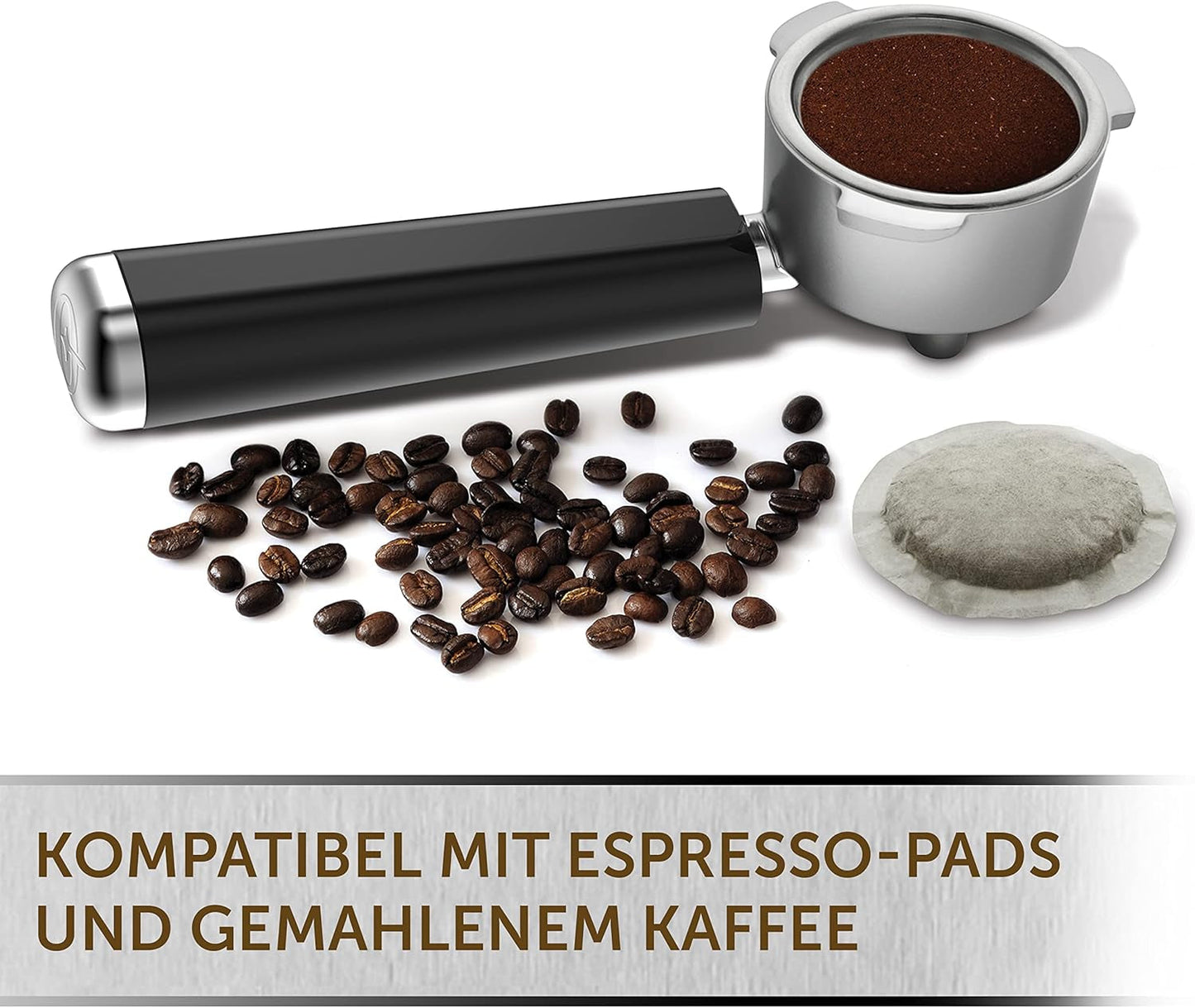 Espresso Breville Prima Latte II | Aparat de latte și cappuccino | Pompă profesională cu 15 bari și spumator de lapte | Argintiu [VCF108X]