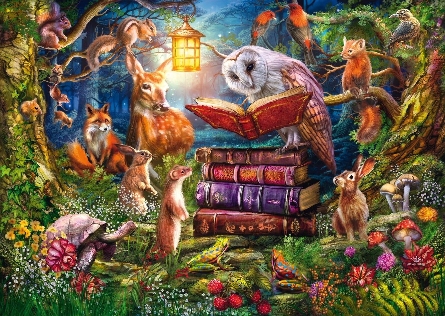 Schmidt Spiele 59779 Povești despre pădure noaptea, puzzle jigsaw 1000 piese Puzzle Naty Shop
