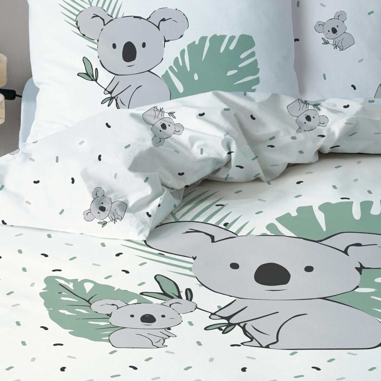 Lenjerie de pat pentru copii, Ursuletul Koala, unisex, 100% bumbac Lenjerie de pat - copii Naty Shop