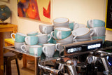 Creatable, 34042, seria Vintage Nature Aqua, set de veselă cu 8 piese pentru 4 persoane, set de cești de cafea din porțelan, potrivit pentru mașina de spălat vase și cuptorul cu microunde, fabricat în Europa