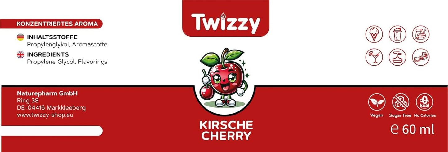 Aromă alimentară Twizzy Cherry - 60 ml - Aromă intensă - Ideală pentru coacere Arome Naty Shop