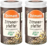 Ostmann Gewürze - Zitronenpfeffer Gewürzzubereitung | Für Salatdressings, Saucen und Fischgerichte | 40 g in der Streudose