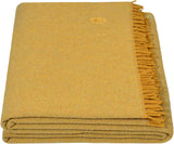 Pătură Must Relax - Pătură din lână - Plaid de înaltă calitate din lână nouă pură cu franjuri - 130X190 Cm - 310 Rose - De la "Zoeppritz since 1828" Paturi si Cuverturi 'zoeppritz since 1828' 160 Curry 130X190Cm