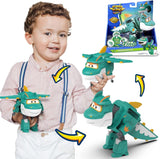 Super Wings 5" Transforming Characters 2-Pack Transforming Supercharged Jett + Tino, jucărie Transformer pentru băieți și fete de peste 3 ani, roșu Action figures Naty Shop Tino