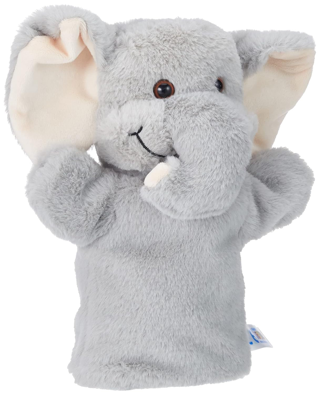394070 Elefant păpușă de mână, gri Jucarii Bebe Naty Shop Titlu implicit
