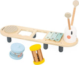 Janod - Șenile muzicale Sweet Cocoon - 5 activități muzicale pentru copii - Educație muzicală timpurie - Jucărie din lemn FSC - De la 12 luni, J04058 Jucarii Bebe Naty Shop