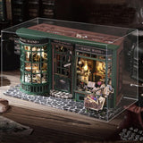 Casă de păpuși Magic Shop cu capac de praf, kit de mobilier pentru casă de păpuși în miniatură DIY, scară 1:24, cadou creativ pentru copii, cadou de ziua de naștere pentru adolescenți