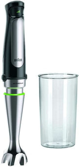 Braun Multiquick 7 MQ 7035X Stabmixer - Pürierstab Mit Abnehmbarem Edelstahl Mixfuß Mit Activeblade Technologie Zum Pürieren Der Härtesten Zutaten, Inkl. 3-Teiliges Zubehör Set, 1000 Watt, Schwarz Bucatarie Naty Shop Schwarz Inkl. Mix- Messbecher