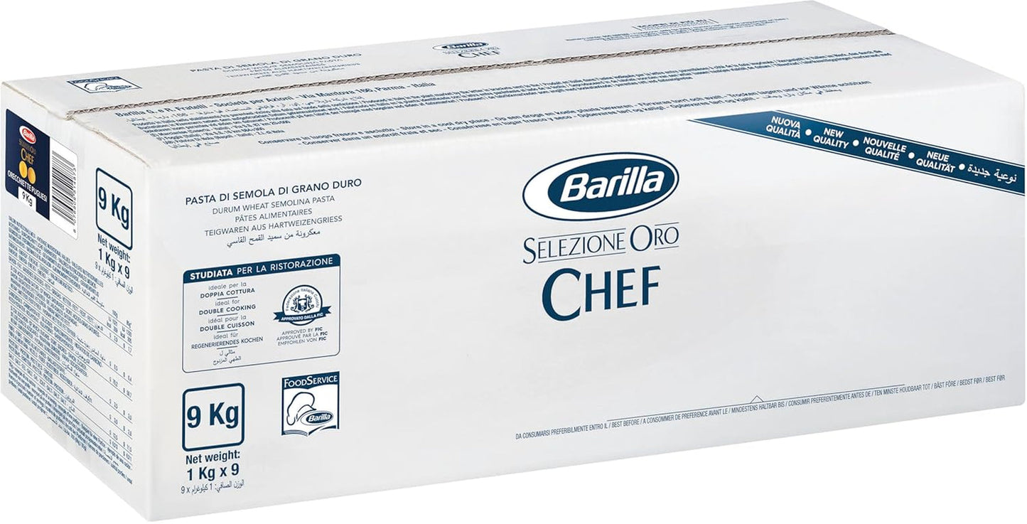 Barilla Selezione Oro Chef Orecchiette Pugliesi, pachet de 9 (9 x 1kg)