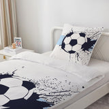 Lenjerie de pat pentru baieti, fotbal, poliester microfibra Lenjerie de pat - copii Naty Shop