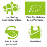 Set de ceai Mate pentru două persoane, organic ● 2 căni Mate + 2 bombillas + 300 g ceai Mate + instrucțiuni de preparare