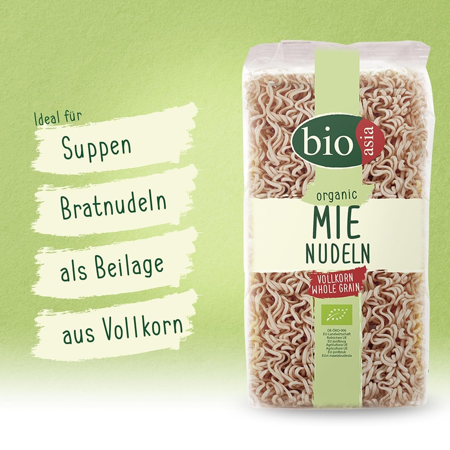 Tăiței Mie Bio BIOASIA, din cereale integrale, rapid și ușor de preparat (1 x 250 g)