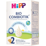HiPP 2 Organic Combiotik (4 x 600g), lapte de continuare după 6 luni, cu amidon, culturi naturale de acid lactic, GOS, Omega-3 (DHA, ALA), de cea mai bună calitate organică