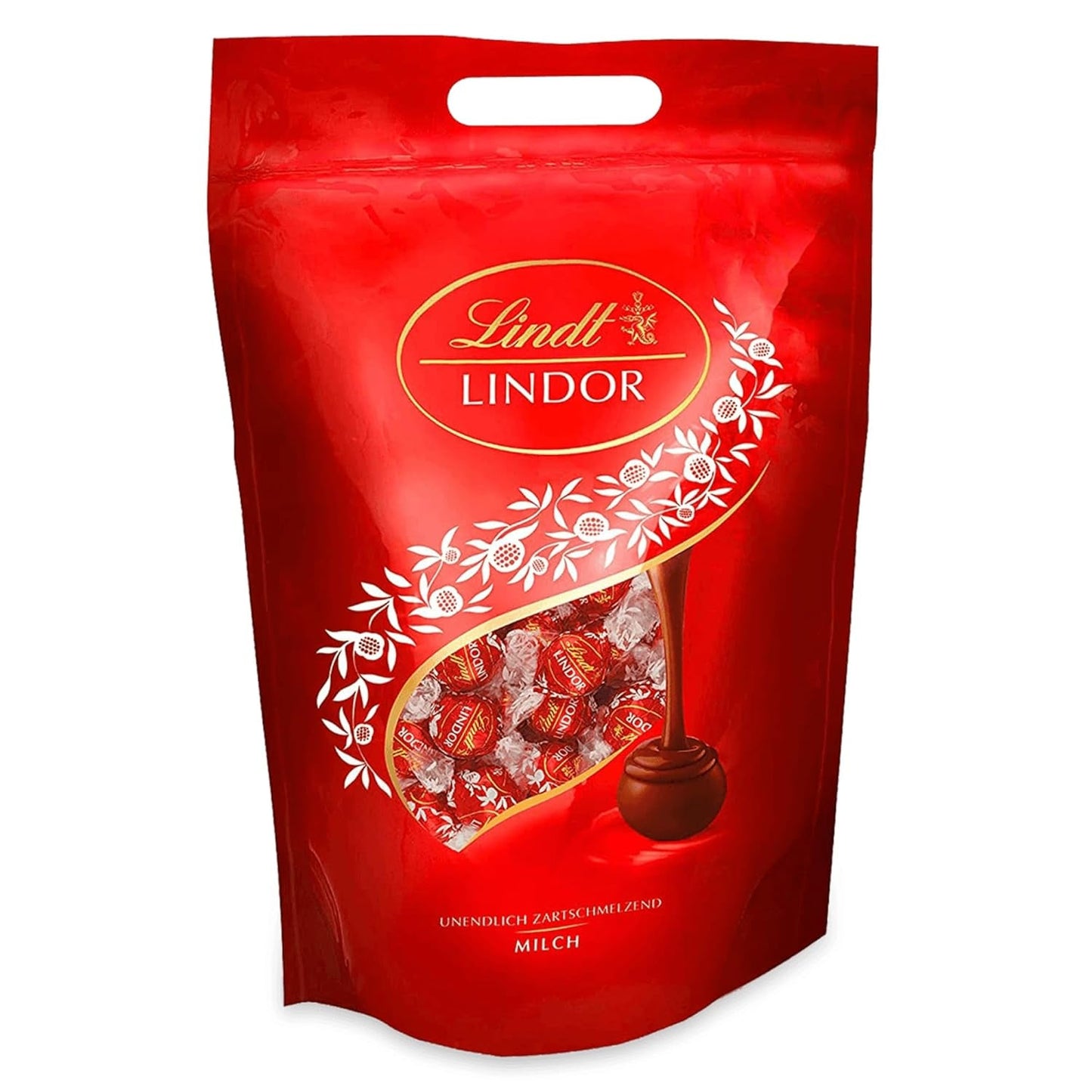 Lindt LINDOR Ciocolată cu Fistic | Pungă resigilabilă de 1 kg | aprox. 80 de bile de ciocolată cu lapte cu umplutură de cremă de fistic care se topește în gură | Pachet vrac, cadou pralină
