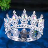 Regal Coronita Argintie Din Metal Cu Pietre - Decor Elegant Pentru Torturi La Nunti Botezuri Si Evenimente