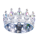 Regal Coronita Argintie Din Metal Cu Pietre - Decor Elegant Pentru Torturi La Nunti Botezuri Si Evenimente