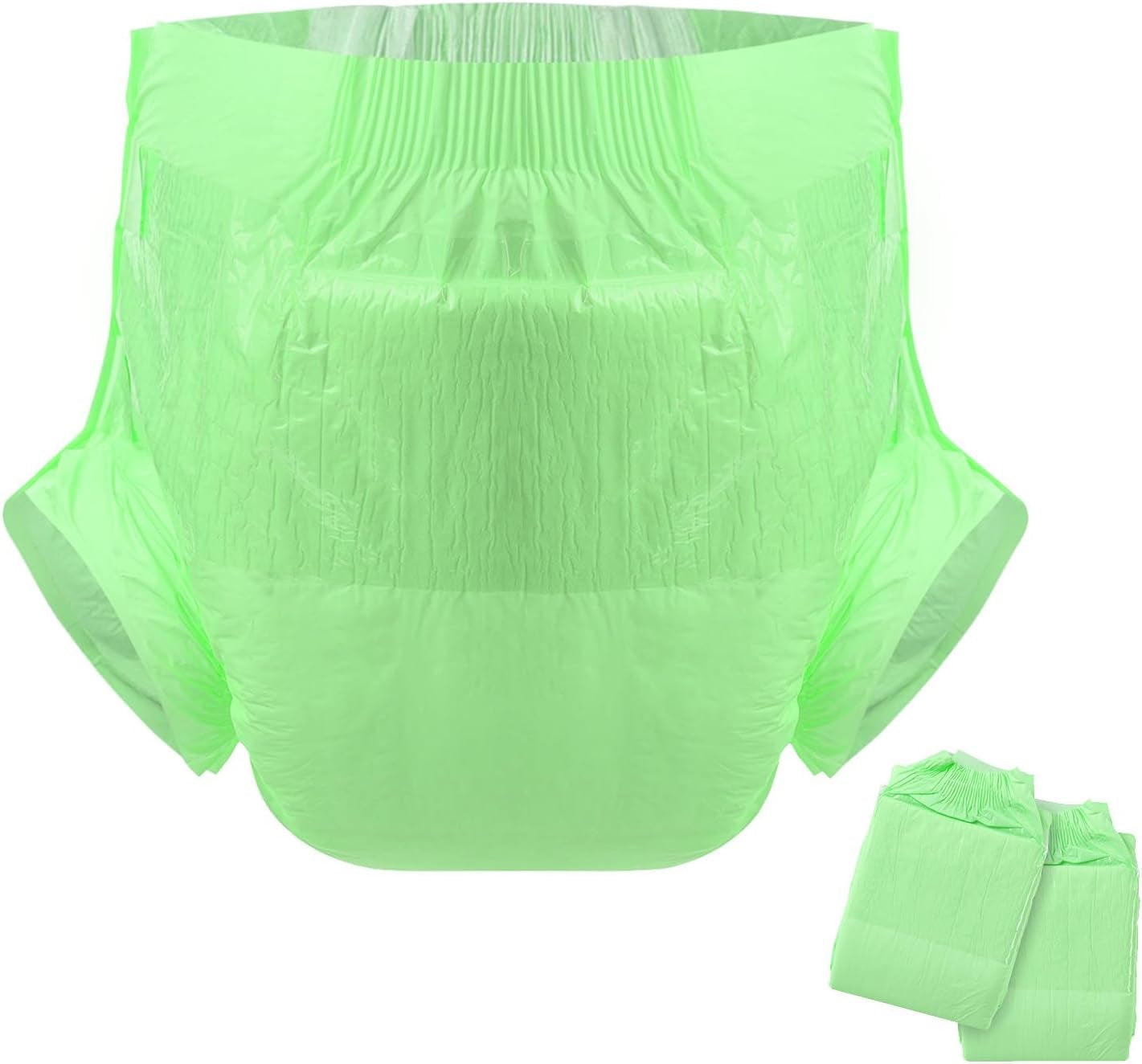 Scutece pentru adulți CutiePlusU, suprafață uscată, absorbție maximă peste noapte, scutec de incontinență de unică folosință – albastru, roz, alb, 3 bucăți (medii 71-96 cm)