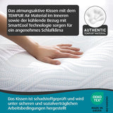 Pernă de dormit TEMPUR Comfort Air Medium, Pernă respirabilă pentru fiecare poziție de dormit, OEKO-TEX MADE in GREEN, fermitate medie, 40 X 80 Cm Perne standard Naty Shop