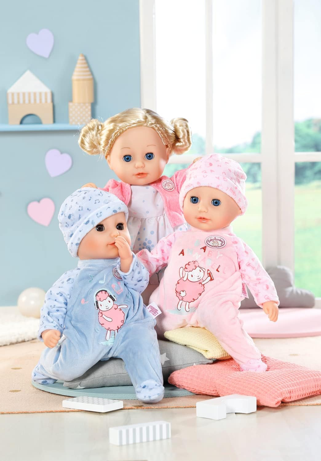 Păpușă moale Annabell Little Annabell 36cm, cu corp din pânză și ochi adormiți, 36cm, 709870 Zapf Creation