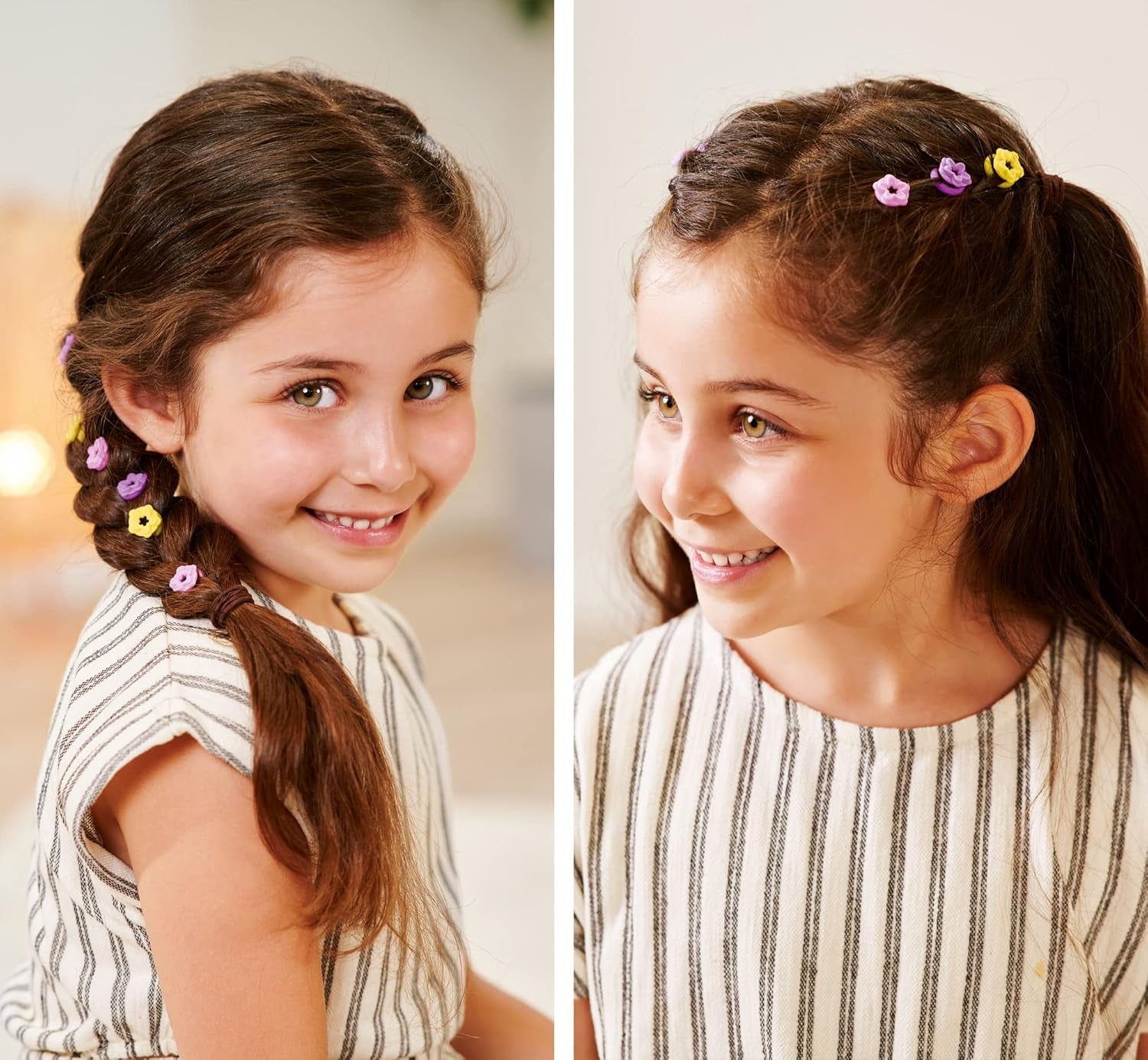 Simba 105733640 - Steffi Love Flower Hair, păpușă cu păr extra lung, include 6 agrafe, accesoriu pentru împletituri și pieptene, 29 cm, vârste 3+