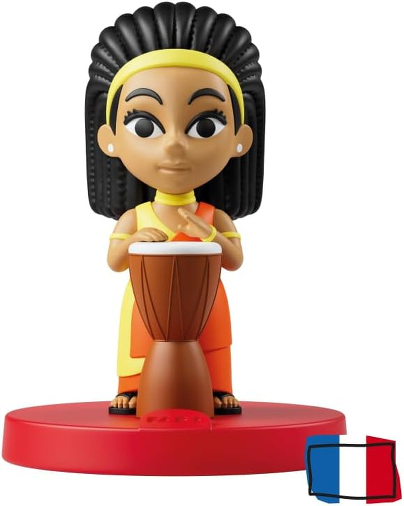 Figura sonoră - muzică africană: personaj sonor pentru povestitori, incl. 1x figura sonoră, instrucțiuni de utilizare, potrivit pentru Little Kid, Kid, dimensiuni: 5x5x6.5 cm Jucarii Bebe Naty Shop Titlu implicit