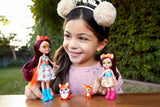 Enchantimals HCF81 - Felicity Fox și sora ei mai mică (aprox. 15 cm și aprox. 10 cm) și 2 figurine animale, fustă detașabilă și accesorii, cadou excelent pentru copiii cu vârsta de 3 ani și peste