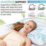 Comfysleep king size pernă de viscoză din bambus, răcoritoare, spumă de memorie mărunțită, viscoză reglabilă din bambus, capac detașabil / lavabil, 2 bucăți Perne standard Naty Shop