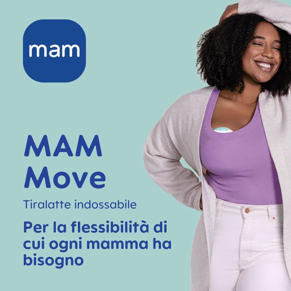 MAM Move Pompă de sân dublă, portabilă, 3 moduri de funcționare și 5 niveluri de intensitate Accesorii Hrana si Alaptare Bebe Naty Shop