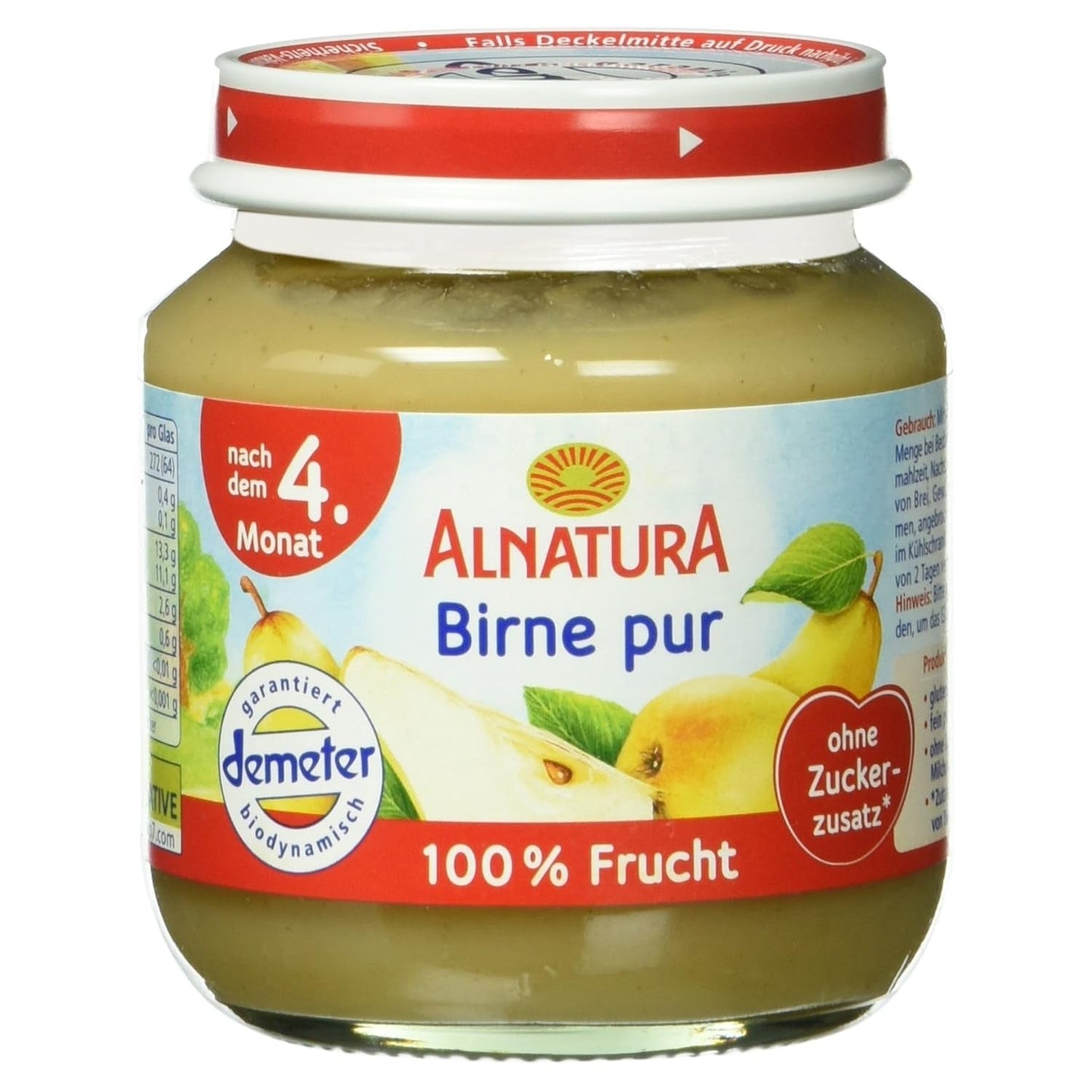 Bio Birne pur, nach dem 4. Monat, 125g