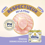 KLEENEX Dermo Douceur 4230420 Hârtie igienică, 24 role (4 X 6 role) alb, 24 Unité (Lot De 6)