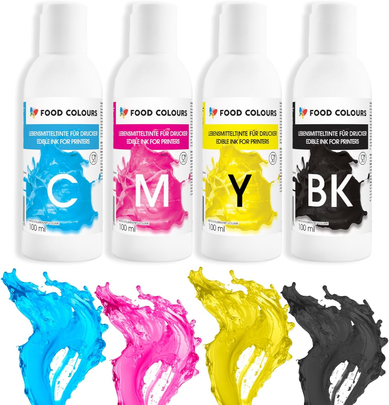Coloranți alimentari Cerneală alimentară pentru imprimante MAGENTA 100ML Imprimare comestibilă, Imprimare pe hârtie de napolitană Adaos decorativ pentru prăjituri