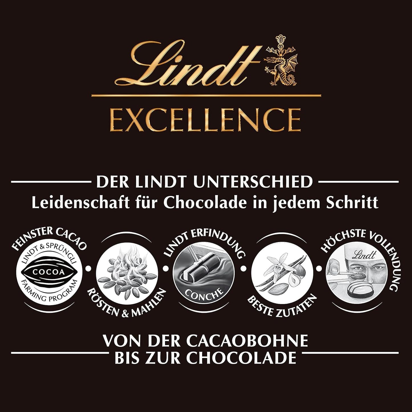 Lindt Ciocolată | EXCELLENCE Mild Baton 70% | 100g | Ciocolată neagră blândă cu aromă intensă de cacao | Baton de ciocolată vegan