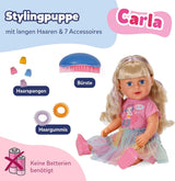 BABY born Carla - păpușă de 43 cm - păr blond de înaltă calitate cu șuvițe - nu necesită baterii - potrivită pentru copii de la 4 ani în sus - include 7 accesorii, roz