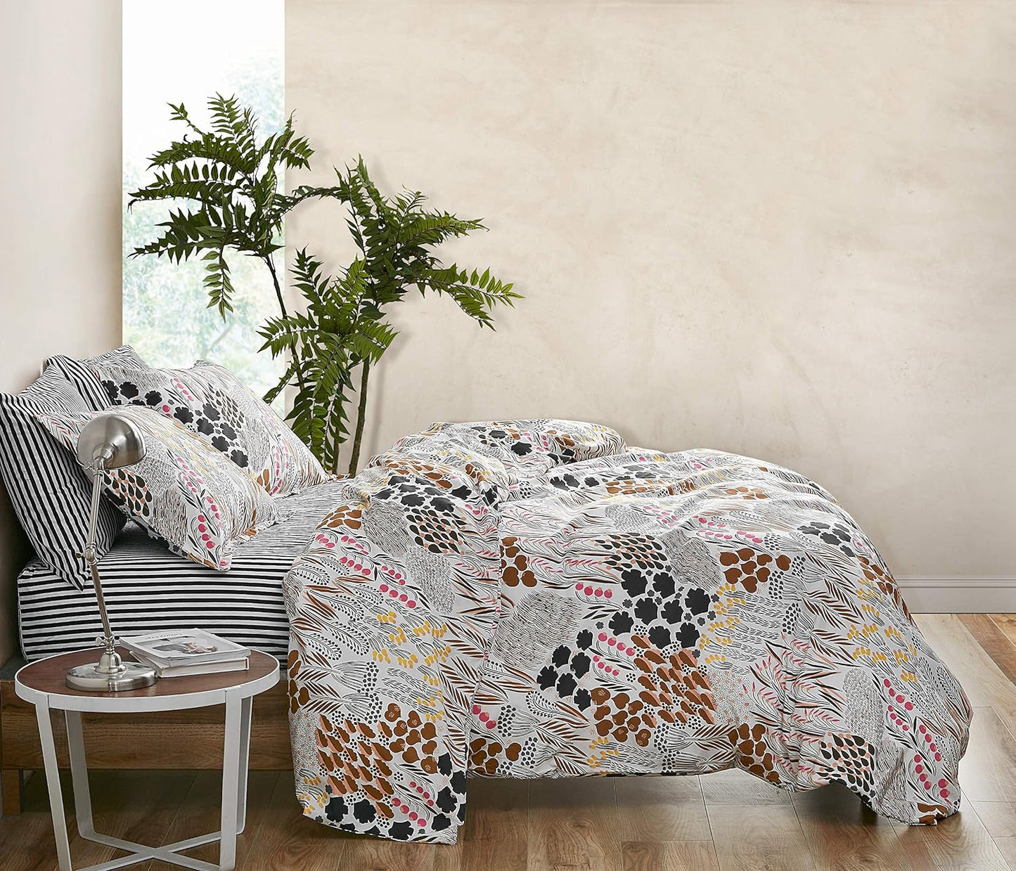 MARIMEKKO Set de lenjerie de pat Queen, lenjerie de pat din bumbac percale cu fețe de pernă asortate, decor de casă pe tot parcursul anului (Pieni Letto, Multicolor, pat Queen size) Plapumi si pilote Naty Shop