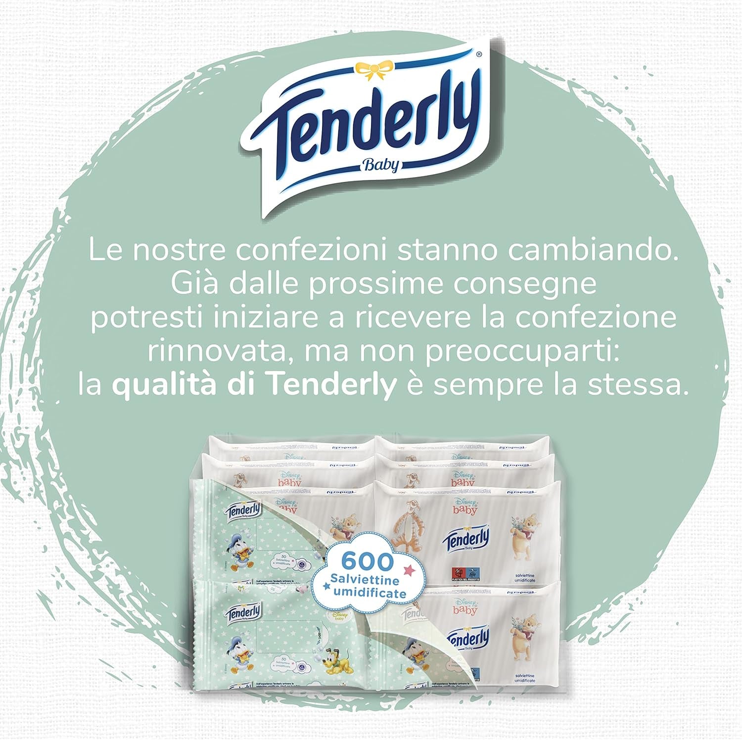 Șervețele umede Baby Disney, 50 de șervețele moi, ideale pentru curățarea zilnică a bebelușului, cu personaje Disney, fabricate în Italia, testate dermatologic