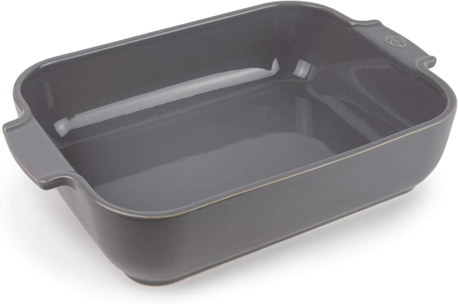 Peugeot Appolia Rechteckige Auflaufform Mit Griffen, Keramik, Schiefer / Grau, 7,2X31X21,7 Cm, Fassungsvermögen: Ca. 2 L, 60060 Matrite si tavi pentru copt Naty Shop Hellgrau