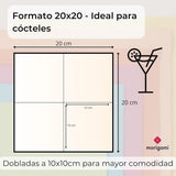 , Șervețel de cocktail din hârtie, 1/4-fold, dantelă, 150 șervețele, alb