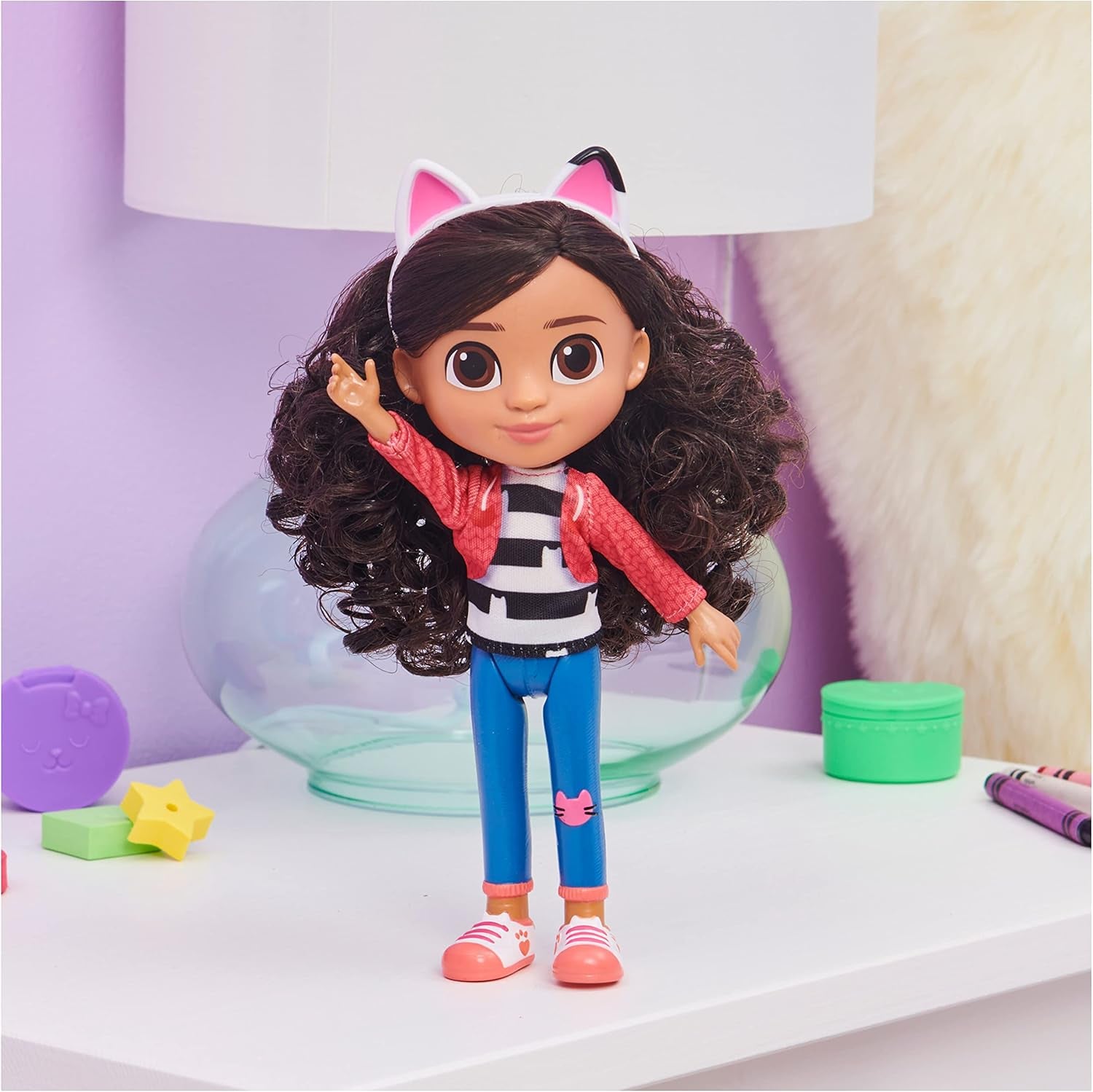 CASA DE PĂPUSI DREAMWORKS A LUI GABBY - Păpușa Gabby Girl de 20 cm, potrivită pentru copii cu vârsta de 3 ani și peste