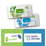 MilleusiPiu Maxi cu capac, 64 șervețele umede, 64 unități