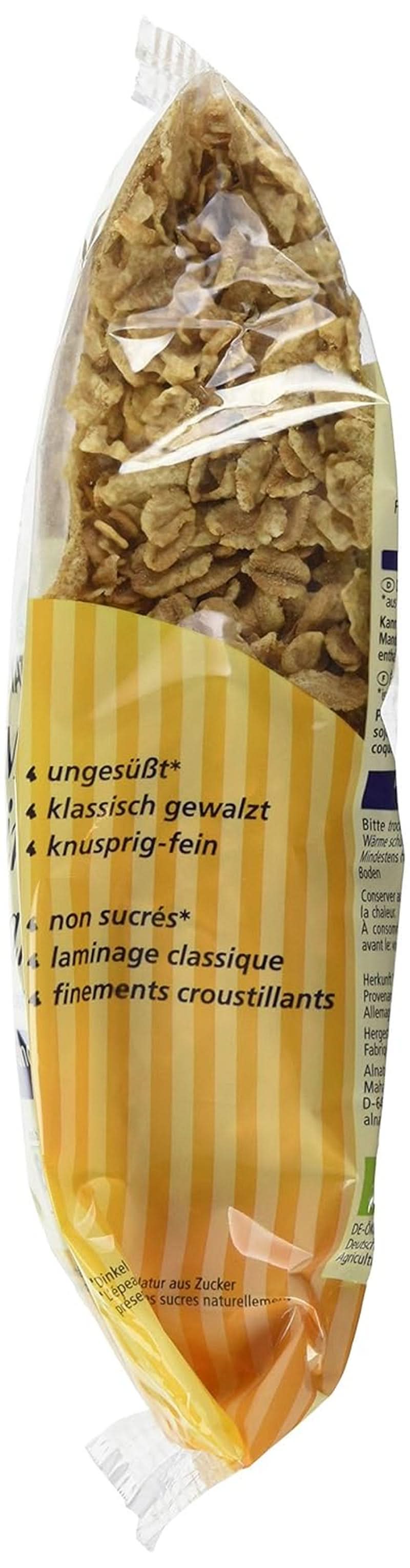 Fulgi Mini Spelt - Calitate organică - Neîndulciți, crocanți - Mic dejun , 175 grame Cereale Naty Shop