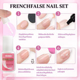120 buc unghii false roz nud cu lipici de unghii - 12 dimensiuni unghii ovale scurte, pătrate, prin presare - unghii frumoase, unghii artificiale pentru lipire - potrivite pentru designul unghiilor DIY pentru femei (gradient roz Squoval)