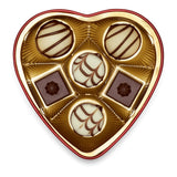 Lindt Ciocolată din Inimă | 30 g | 6 praline în varietățile Marc de Champagne, Coeur à l'Orange, Ciocolată cu Lapte Crocantă, Marțipan cu Portocale într-o frumoasă cutie în formă de inimă | Cadou de ciocolată | Cadou de ciocolată