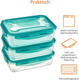 Recipiente de congelare Amazon Basics într-un set, cu capac, etanș, rezistent la scurgeri, stivuibil, pentru frigider / congelator, fără BPA, plastic, microunde și mașină de spălat vase, 3 x 1,2 l, incolor Cutii depozitare alimente Naty Shop