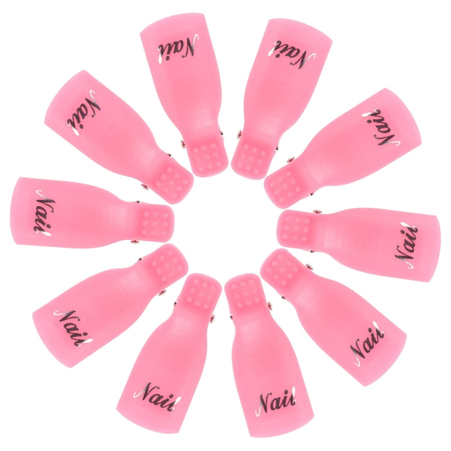 Hanyousheng Nagellackentferner Clips, Nagel Clips,10 Stück Schwarz Nagelclips, Nagel Klammer, Nails Art ​Gel Cap, Soak off Clip Cap UV Gel Poliermittel Entferner Wrap Nail Tool