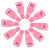 Hanyousheng Nagellackentferner Clips, Nagel Clips,10 Stück Schwarz Nagelclips, Nagel Klammer, Nails Art ​Gel Cap, Soak off Clip Cap UV Gel Poliermittel Entferner Wrap Nail Tool
