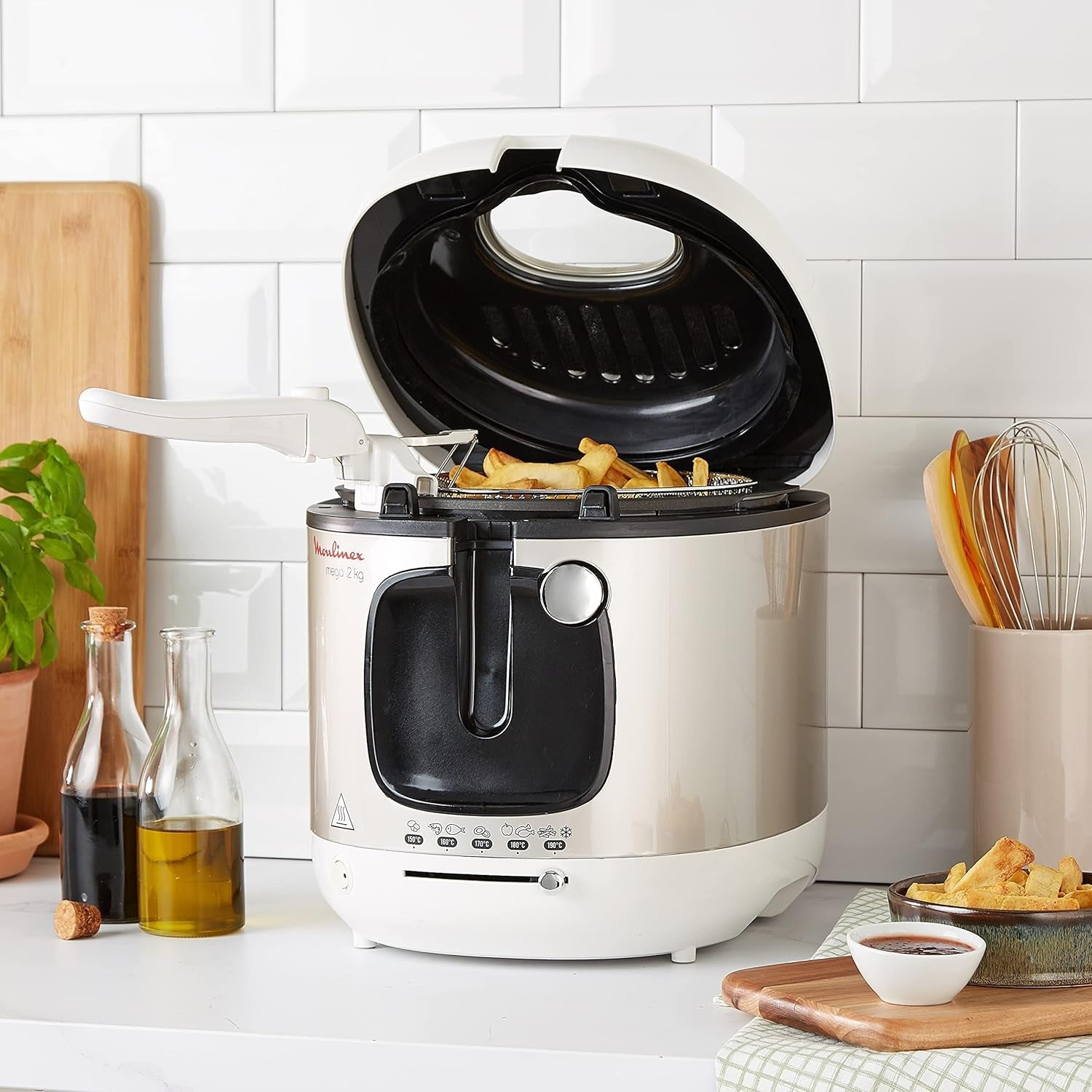 Friteuză AM4800 Mega 2Kg, friteuză cu ulei, filtru miros, 1800 W Electrocasnice Naty Shop