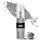 DecoRom, glitter comestibil, praf, 10 grame Glitter Naty Shop Argintiu